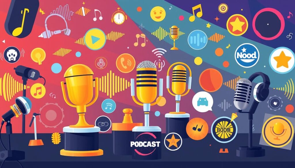 Award-winning podcasts illustration