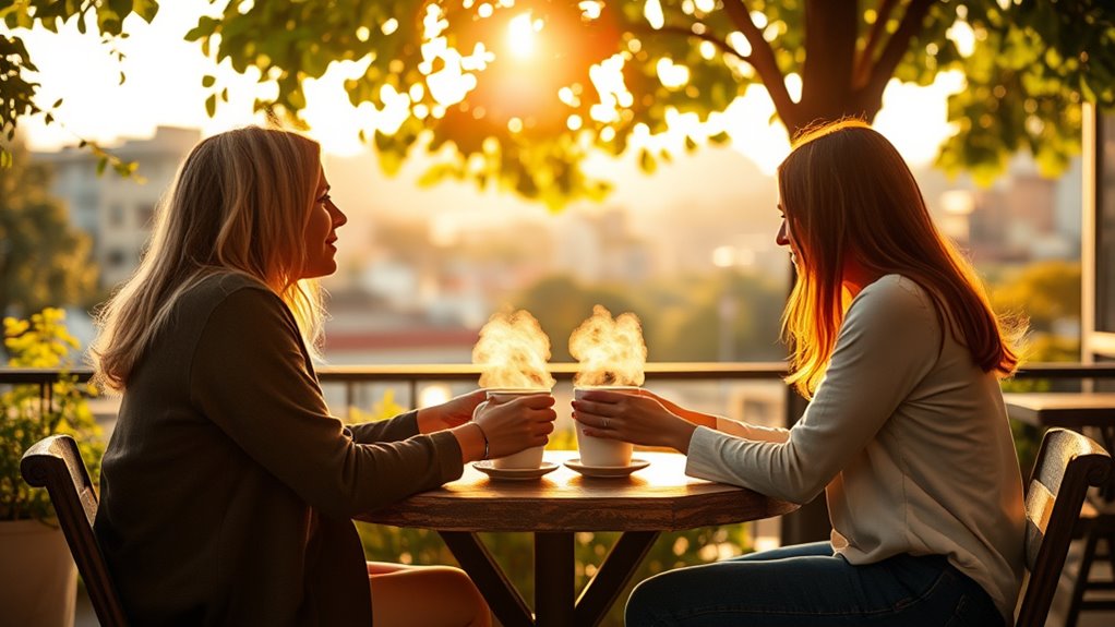 casual coffee walk date