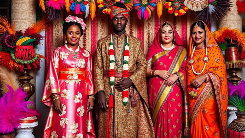 cultural symbols in wedding attire