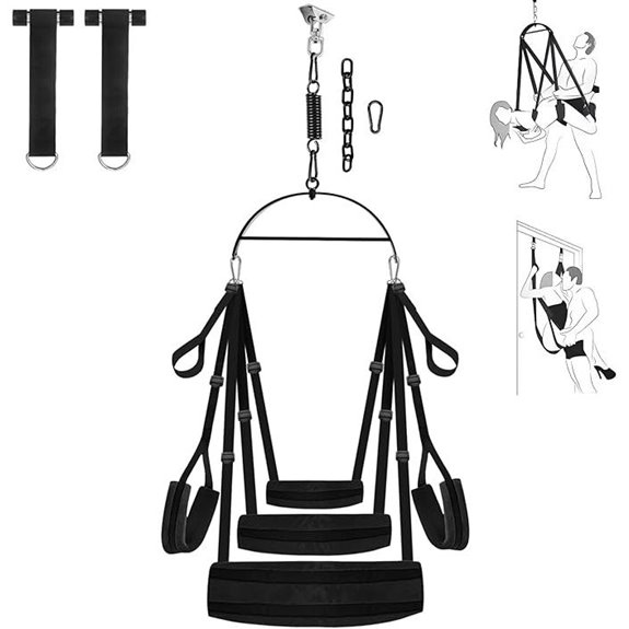 Upgraded 360° Rotating BDSM Sex Swing for Couples