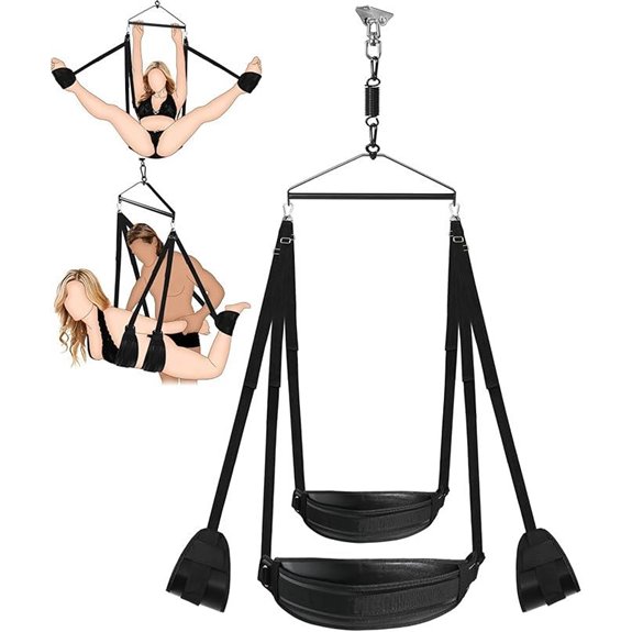 BDSM Sex Swing for Couples with Spinning & Adjustable Slings