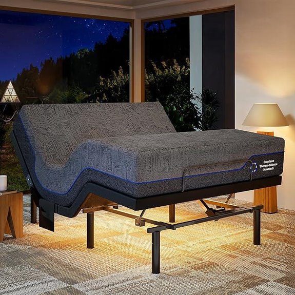 Marsail Adjustable Bed Frame & 10 Gel Mattress Set