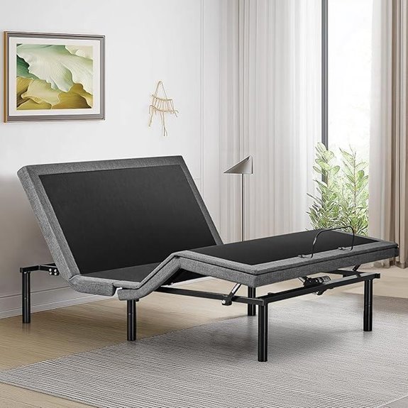 Sweetcrispy Queen Adjustable Bed Frame with Remote