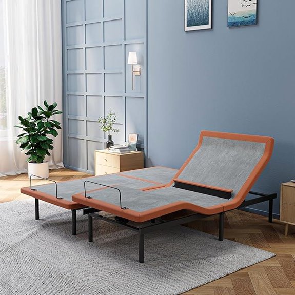 ESHINE Split King Adjustable Bed Frame with App Control