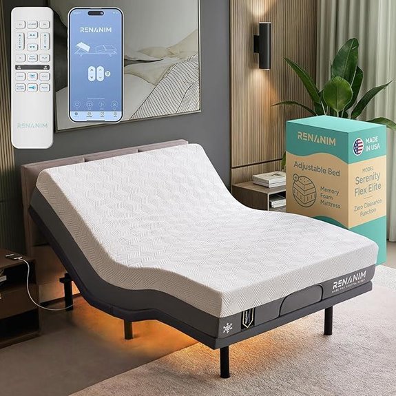 SFE Adjustable Bed with Mattress & Remote