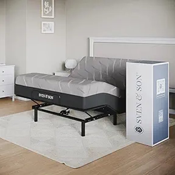 Sven and Son Adjustable Bed Base with Memory Foam