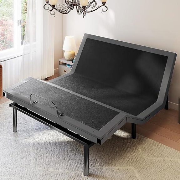 Sweetcrispy Adjustable Electric Bed Frame with Remote