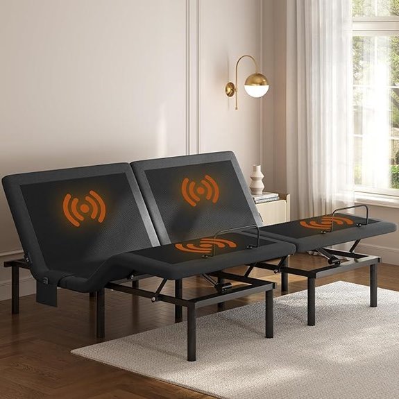 Yaheetech Split King Adjustable Bed Frame with Massage