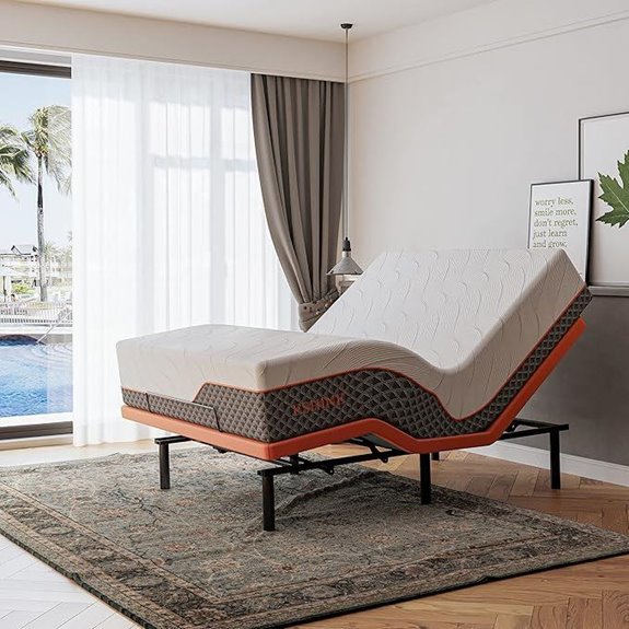 ESHINE Adjustable Queen Bed Frame with Remote