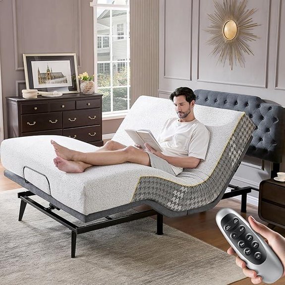 BedsPick Adjustable Queen Bed Frame with Remote