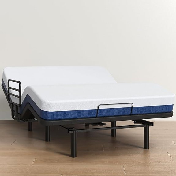 Adjustable Queen Bed Frame with Side Rail