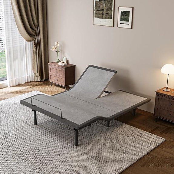 ESHINE Split Queen Adjustable Bed Frame with Massage