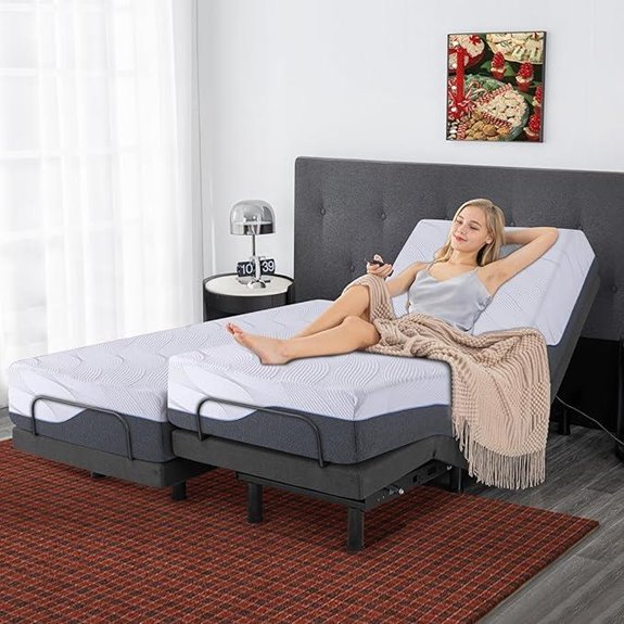 Split King Adjustable Bed Frame with Mattress