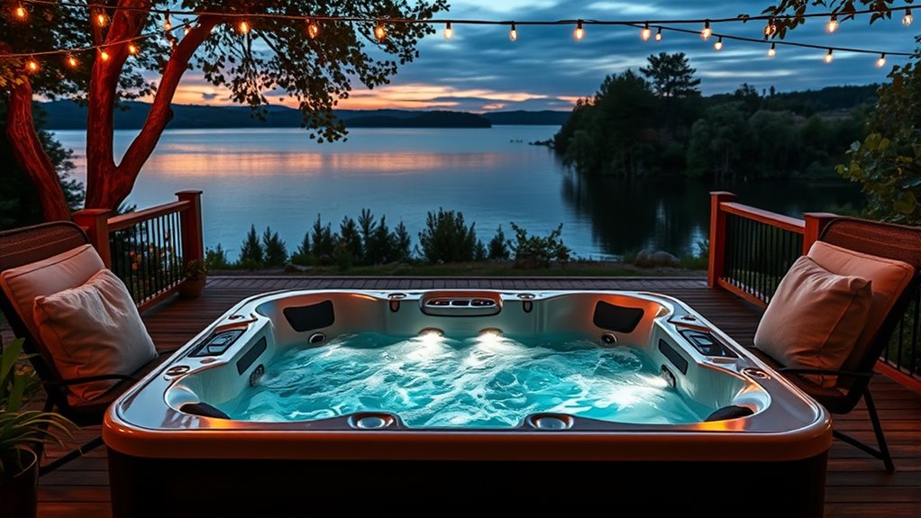 compact efficient relaxing hot tub
