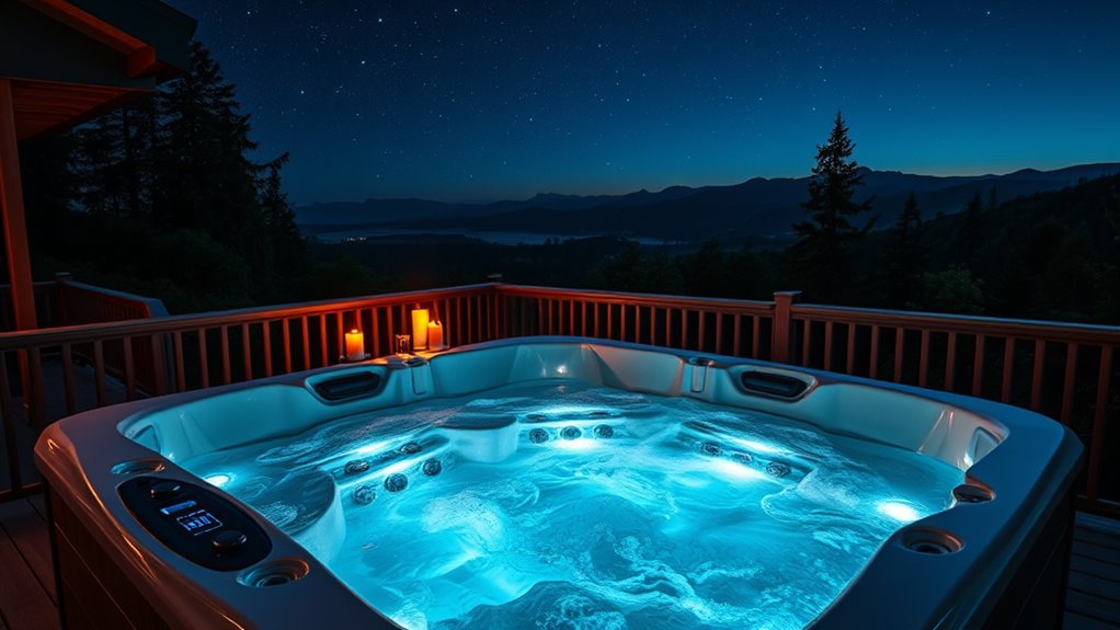 couple s hot tub features