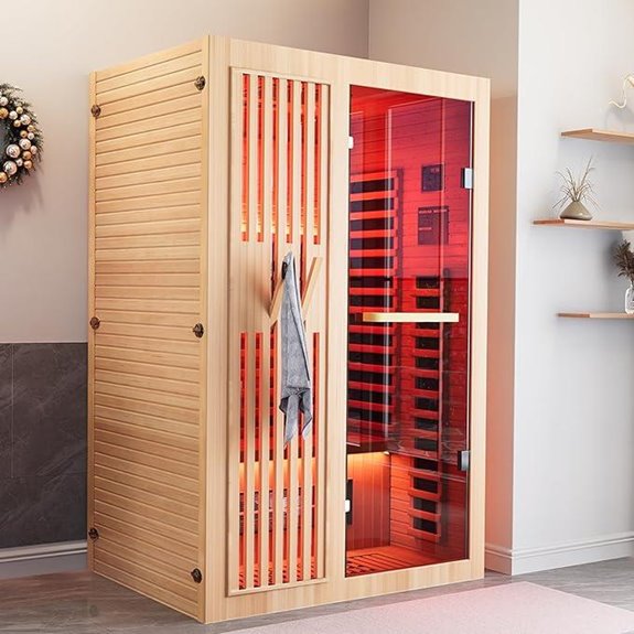 MEISSALIVVE Indoor Infrared Sauna for 1-2 Persons