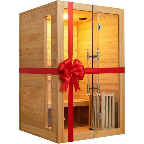 Indoor 2-Person Steam Sauna with Himalayan Salt Panel