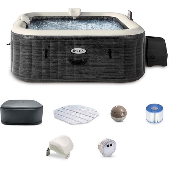 INTEX PureSpa Greystone Inflatable Hot Tub (4-Person)