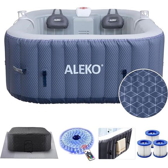 ALEKO Lucca 4-Person Inflatable Hot Tub with Jets