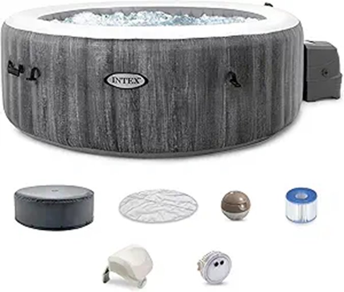 Intex PureSpa Greywood Inflatable Spa with Control App