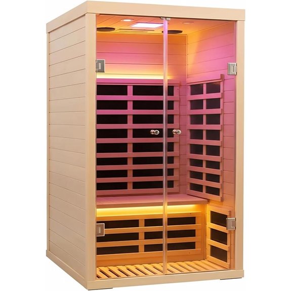 Infrared 2-Person Sauna with App Control and Lights