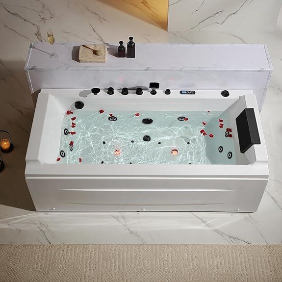 Empava 71-Inch Jetted Acrylic Whirlpool Bathtub