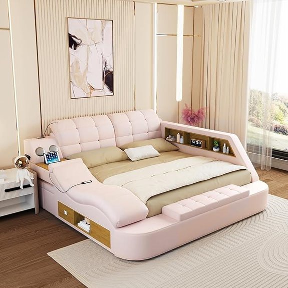 Luxury Smart King Bed Frame with Storage and Features