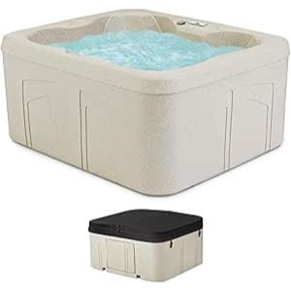 LifeSmart 4-Person Outdoor Spa with LED Lights