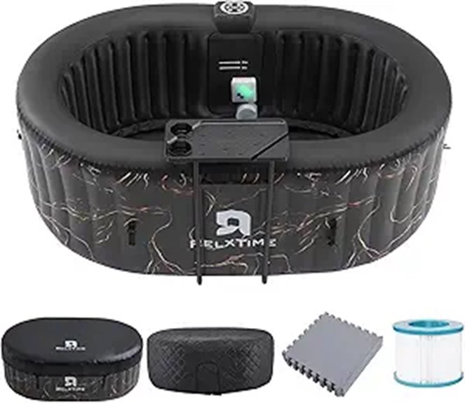 Portable 2-Person Inflatable Hot Tub with Lights