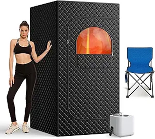 Portable Home Sauna with Steam Heat Levels & Remote
