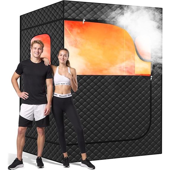 Manastin 2-Person Portable Steam Sauna with Chairs