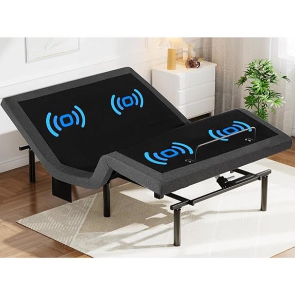 Pipishell Queen Bed Frame with Massage and LED Lights