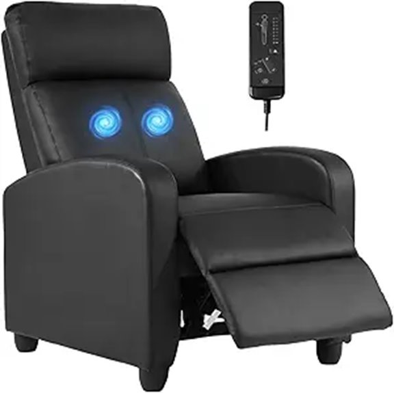 FDW Recliner Massage Sofa with Lumbar Support