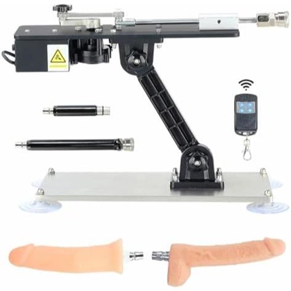 Sex Machine Thrusting Dildo with Attachments and Remote