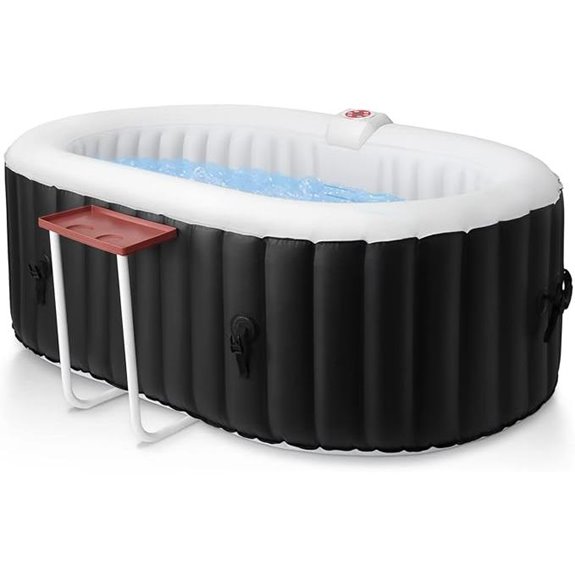 Edostory 2-Person Inflatable Hot Tub with Bubble Jets
