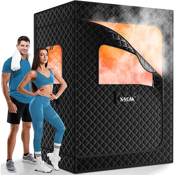 2-Person Portable Steam Sauna with Chairs