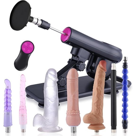 Sex Machine Dildo with Attachments and Suction Cups