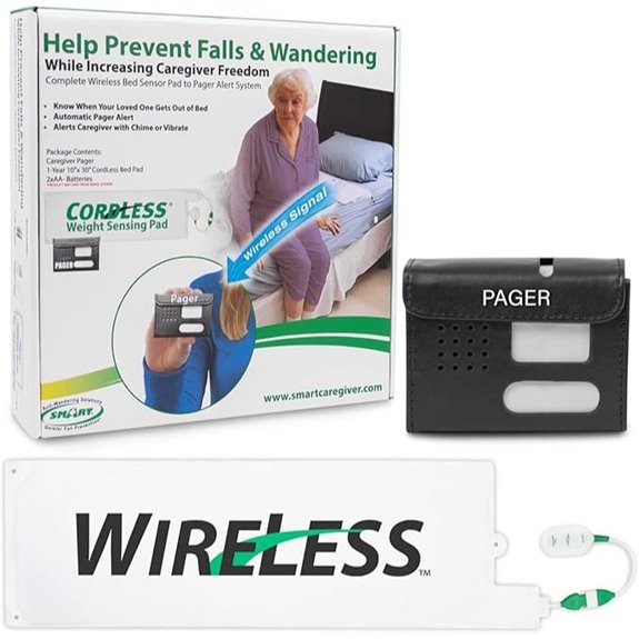 Smart Caregiver Bed Exit Alarm with Wireless Pager
