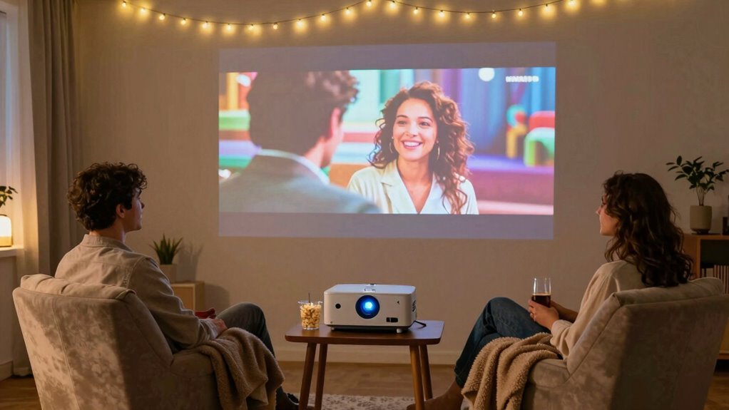 budget friendly romantic projector setup