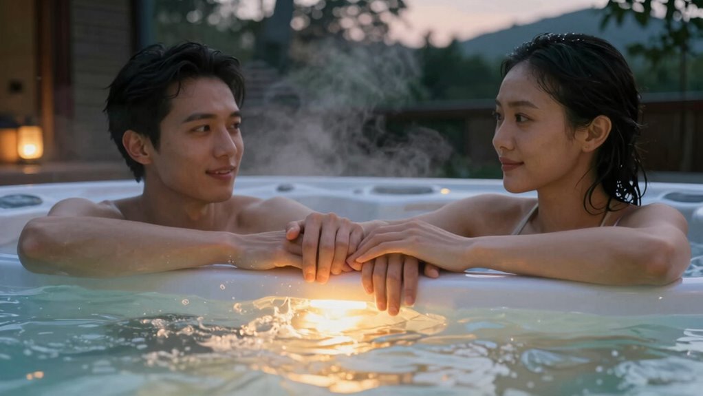 romantic private hot tub experience