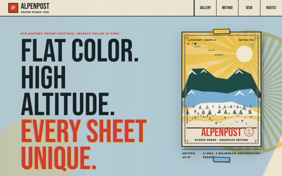 Alpenpost Studio - Procedural Alpine Travel Posters (FABLE/175)