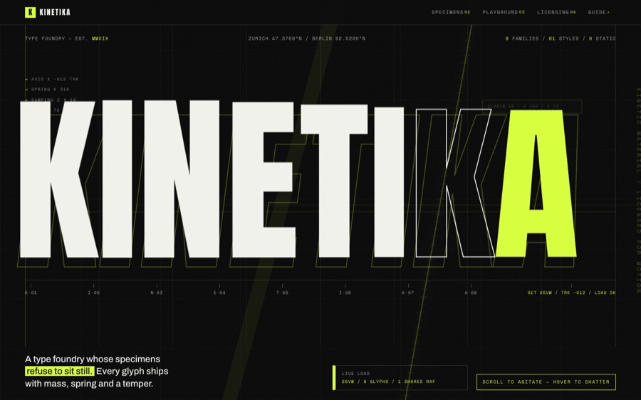 KINETIKA — The Type Foundry That Refuses to Sit Still