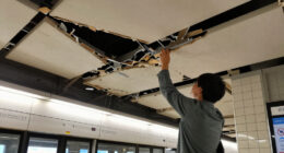 False Ceiling Collapse At Fabra I Puig Station Injures Three